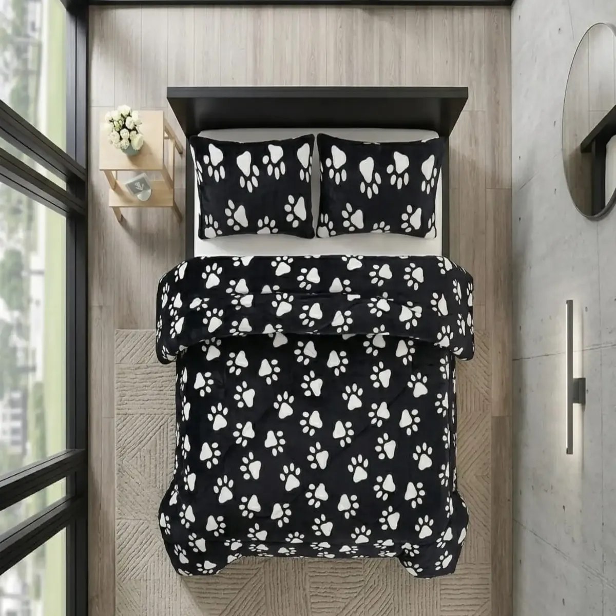 GENERICO - Cubrecama Plush con Chiporro Ultra Suave y Térmico Invierno 2plZ03