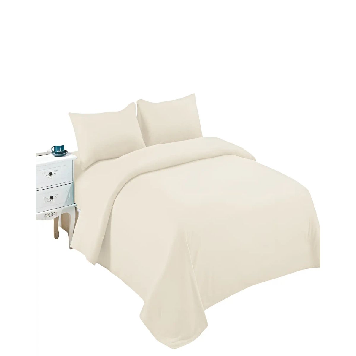 GENERICO - SET DE SABANAS POLAR 2 PLAZAS BEIGE