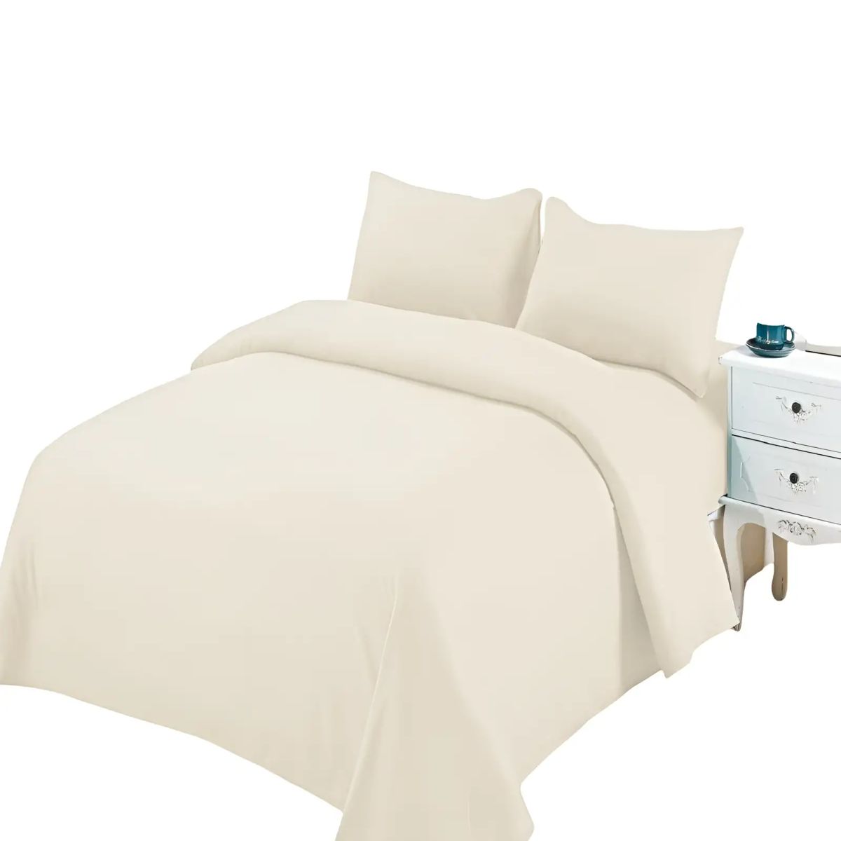 GENERICO - SET DE SABANAS POLAR 2 PLAZAS BEIGE