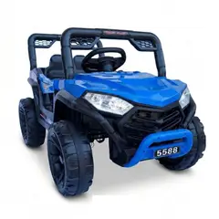 GENERICO - Auto Eléctrico Infantil 4x4 Azul Tipo Jeep con Control