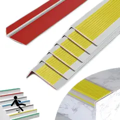 GENERICO - Nariz De Grada Goma Estriada Protector De Borde Escalera 3m