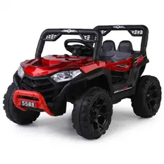 GENERICO - Auto Eléctrico Infantil 4x4 Rojo Horneado Tipo Jeep con Control