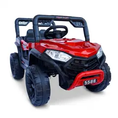 GENERICO - Auto Eléctrico Infantil 4x4 Rojo Tipo Jeep con Control