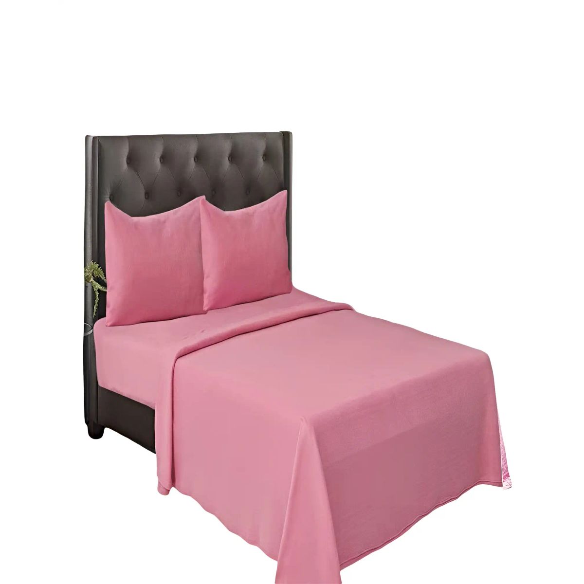 GENERICO - JUEGO DE SABANAS POLAR 2 PLAZAS ROSA