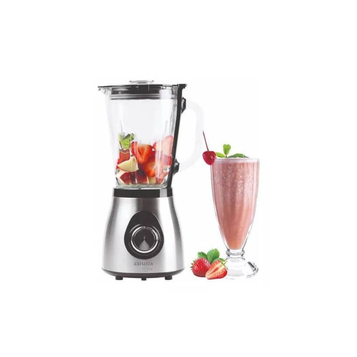 AIWA - Licuadora Jarra Vidrio 1500ml 500W Pica Hielo AWLD9702A Aiwa
