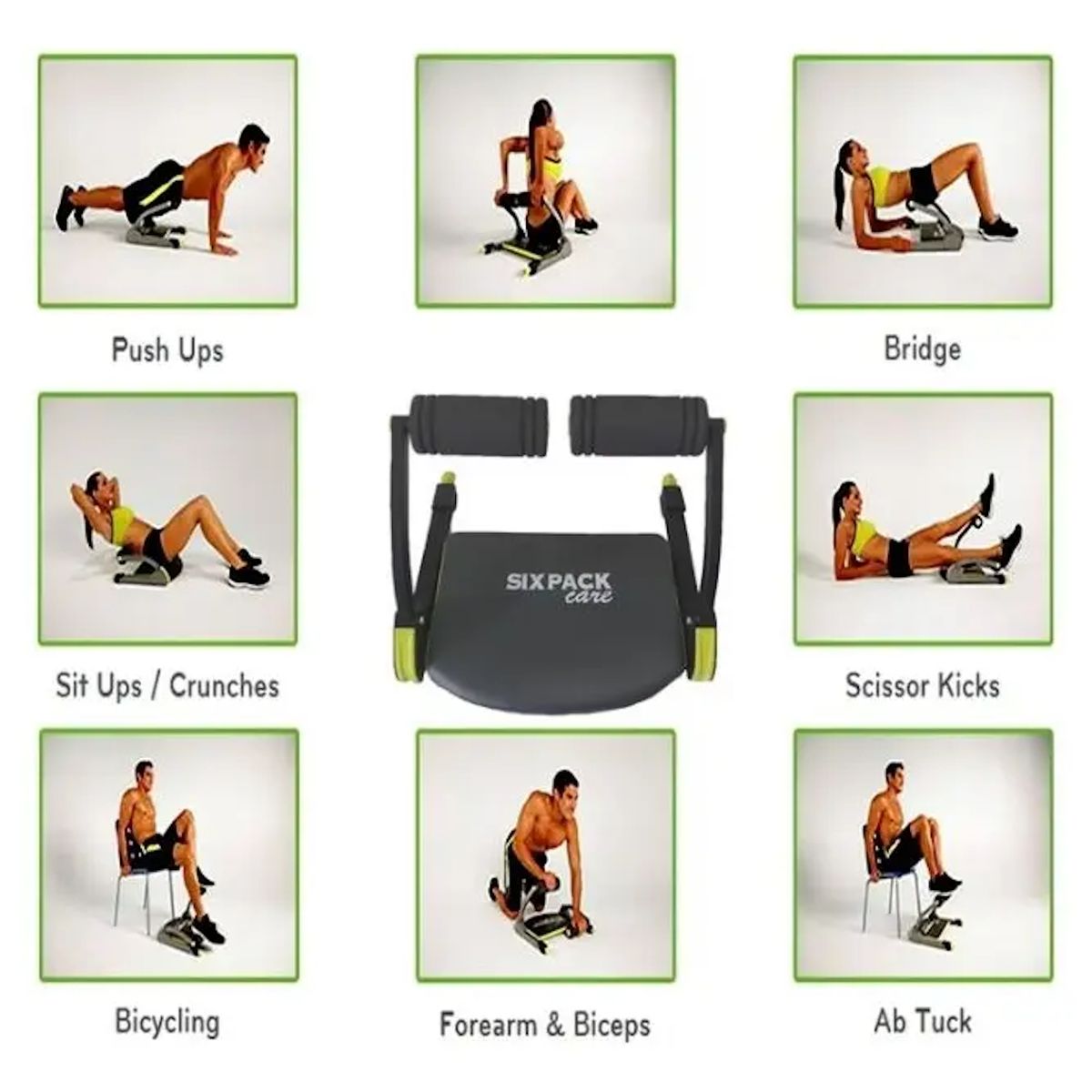GENERICO - Máquina Ejercicios Multiuso Six Pack Care 6 En 1 Plegable