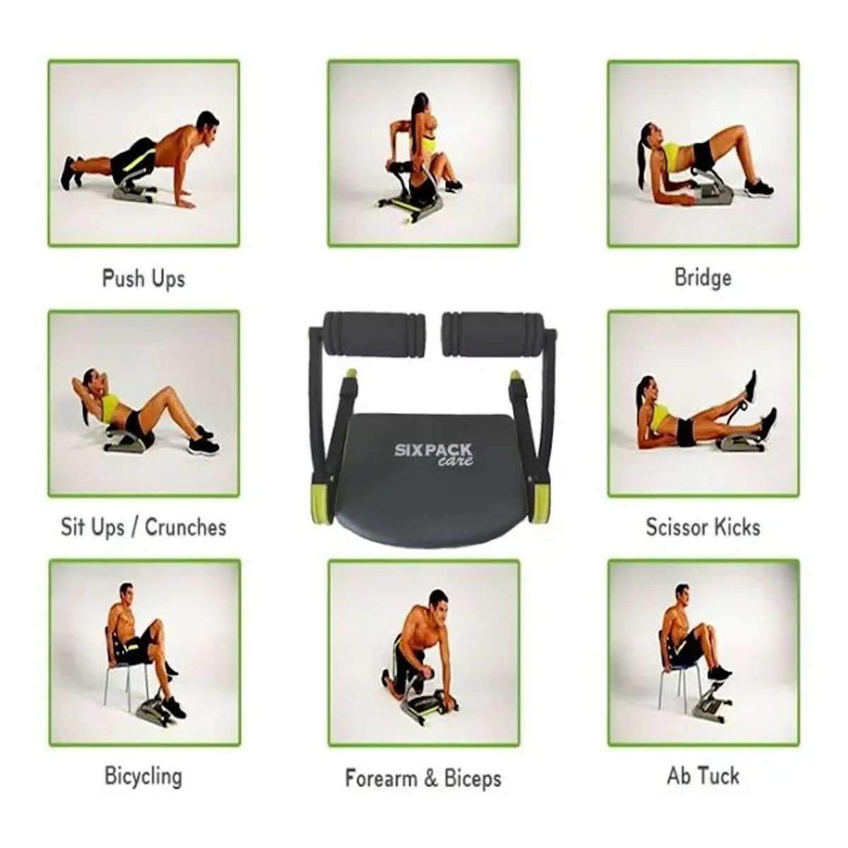GENERICO - Máquina Ejercicios Multiuso Six Pack Care 6 En 1 Plegable