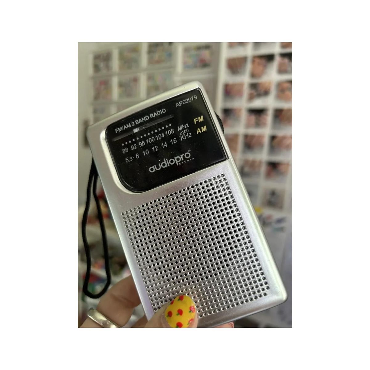 AUDIOPRO - Radio De Bolsillo Portatil AM FM Gris AP02079