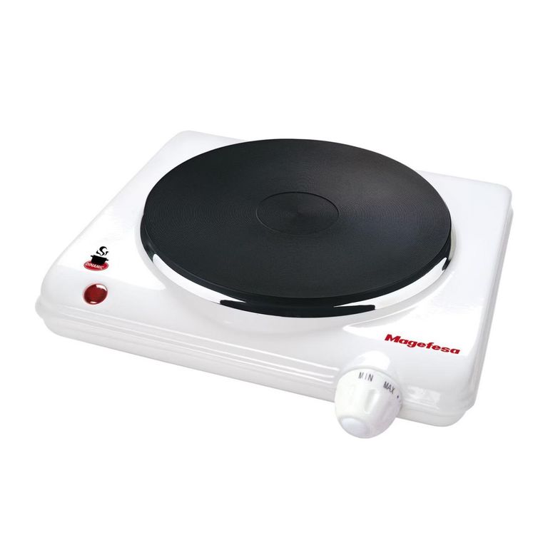 MAGEFESA Cocina Encimera Electrica 1 Plato 1500W Blanco MGF8012