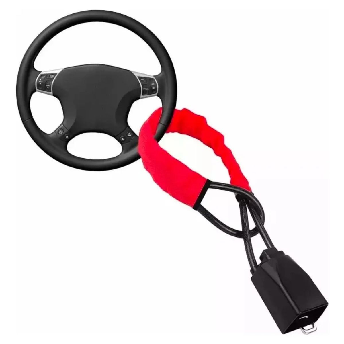 MOVI - Traba Antirrobo para Volante con Anclaje al Cinturón de Seguridad  Máxima Protección para tu Vehículo