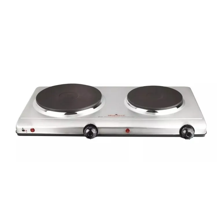 MAGEFESA Cocina Encimera Electrica 2 Platos 2500W Dinamic Inox Duo