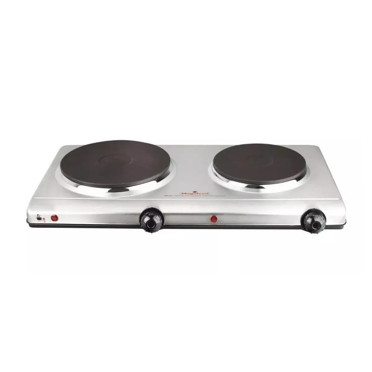 MAGEFESA - Cocina Encimera Electrica 2 Platos 2500W Dinamic Inox Duo