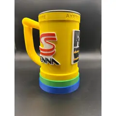GENERICO - Vaso Chopero 500ml Ayrton Senna Mclaren F1 Interior Metálico Edición Fans