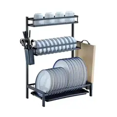GENERICO - Rack Escurridor De Platos 3 Niveles