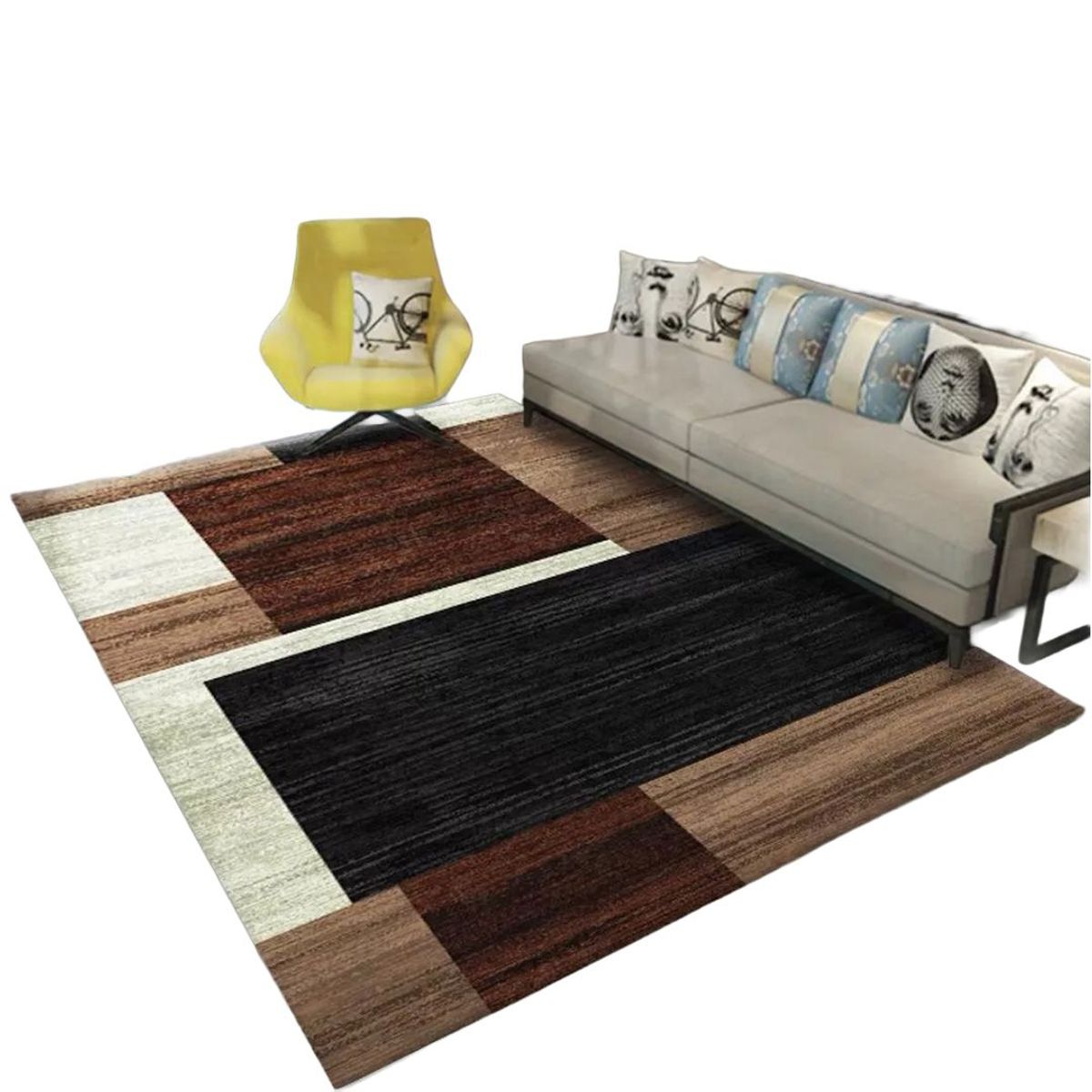 GENERICO - Alfombra Con Diseño  3D Lisas 200 X240  16