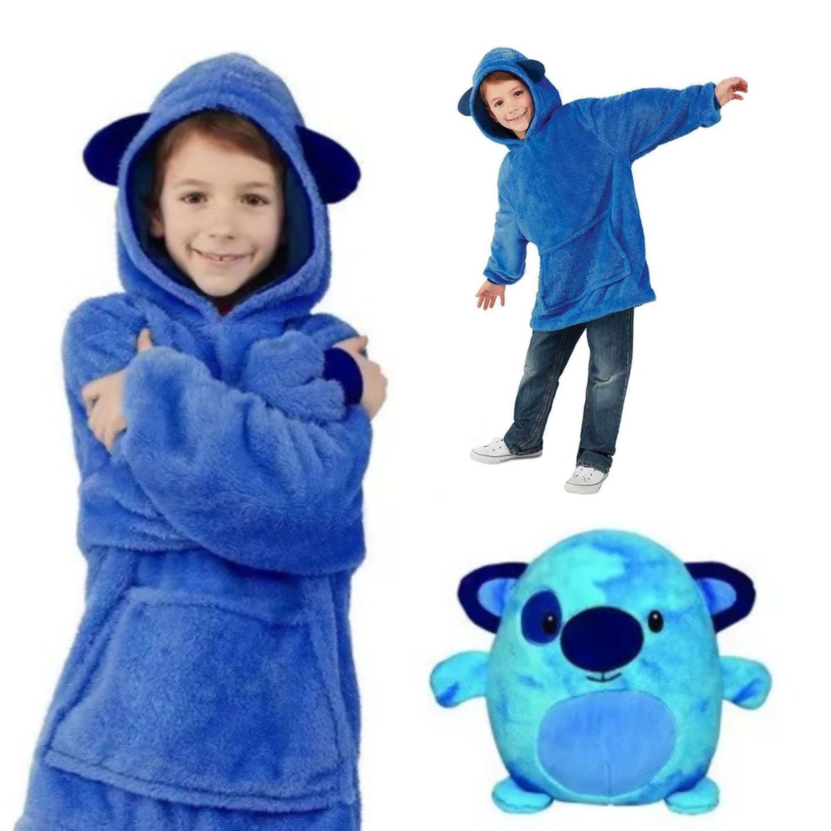 GENERICO - Polerón Peluche Sherpa Infantil Niño 2 en 1