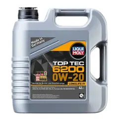LIQUI MOLY - Aceite Para Motor 0w-20 Top Tec 6200 Acea C5 4lt