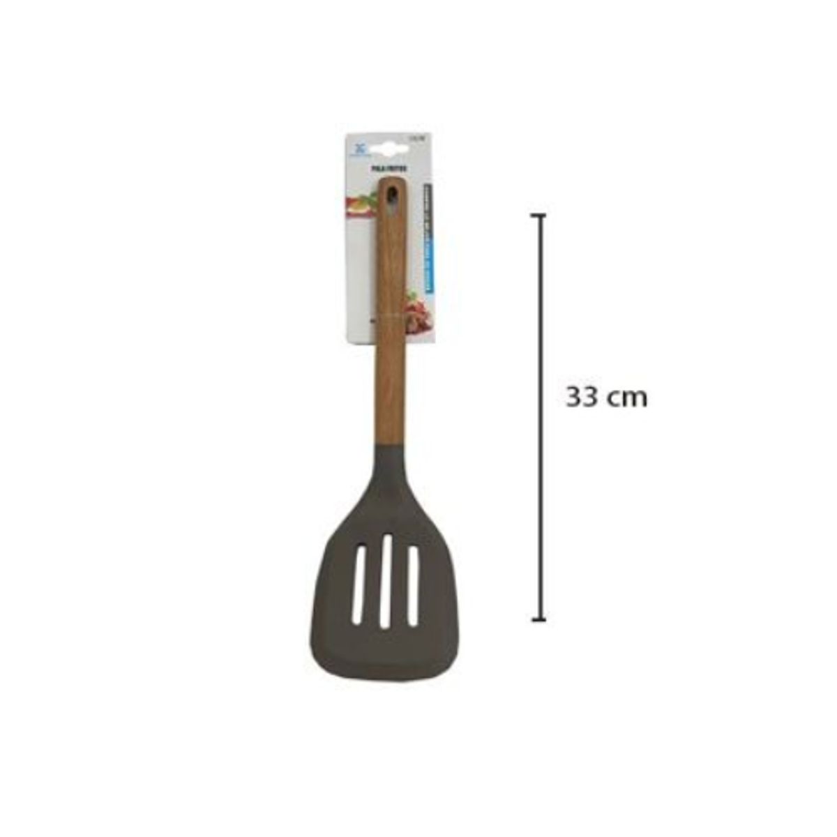 GENERICO - Espátula Gris Con Efecto Madera 33 cm 12 Unid