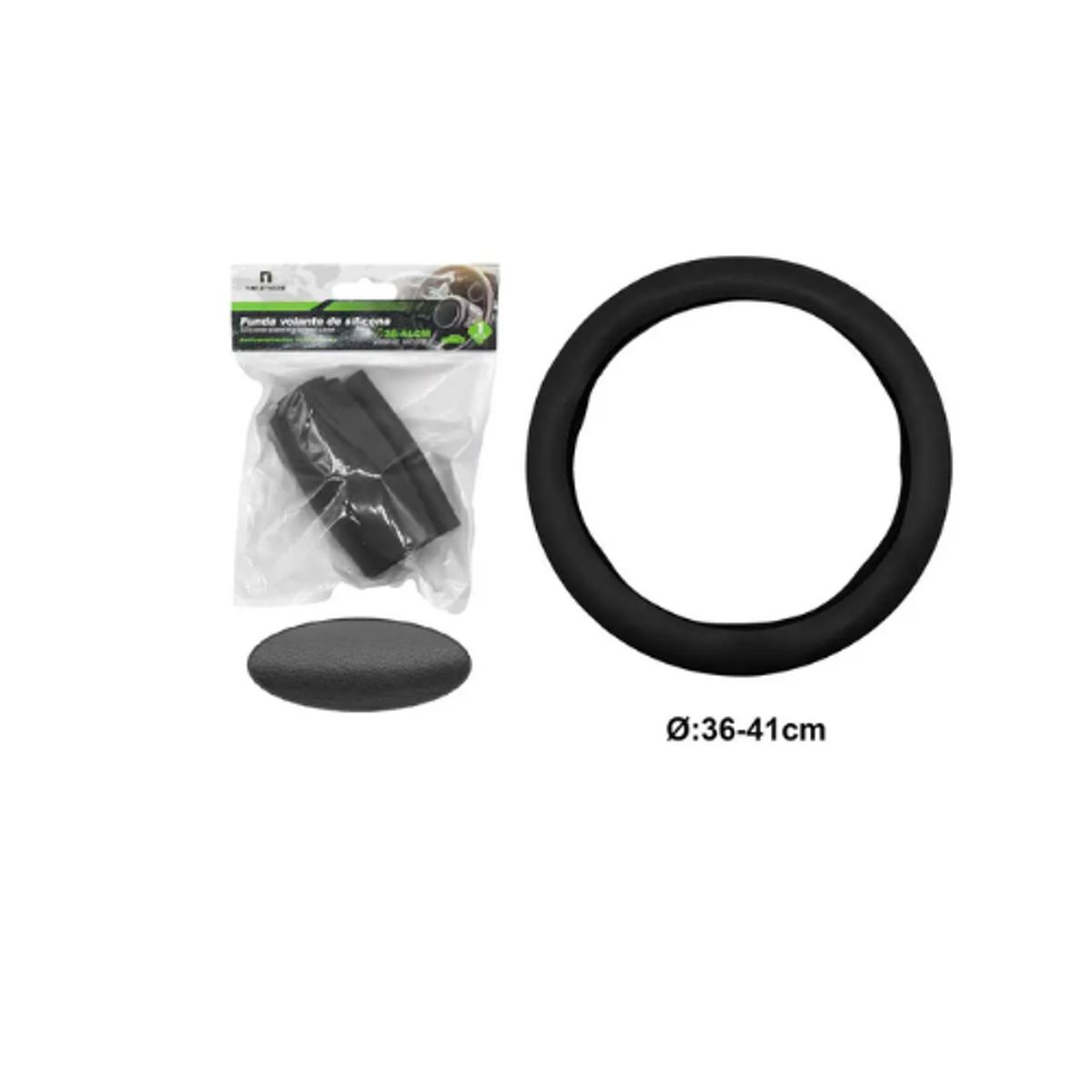 GENERICO - FUNDA PARA VOLANTE DE SILICONA UNIVERSAL ANTIDESLIZANTE Y LAVABLE 36-41CM