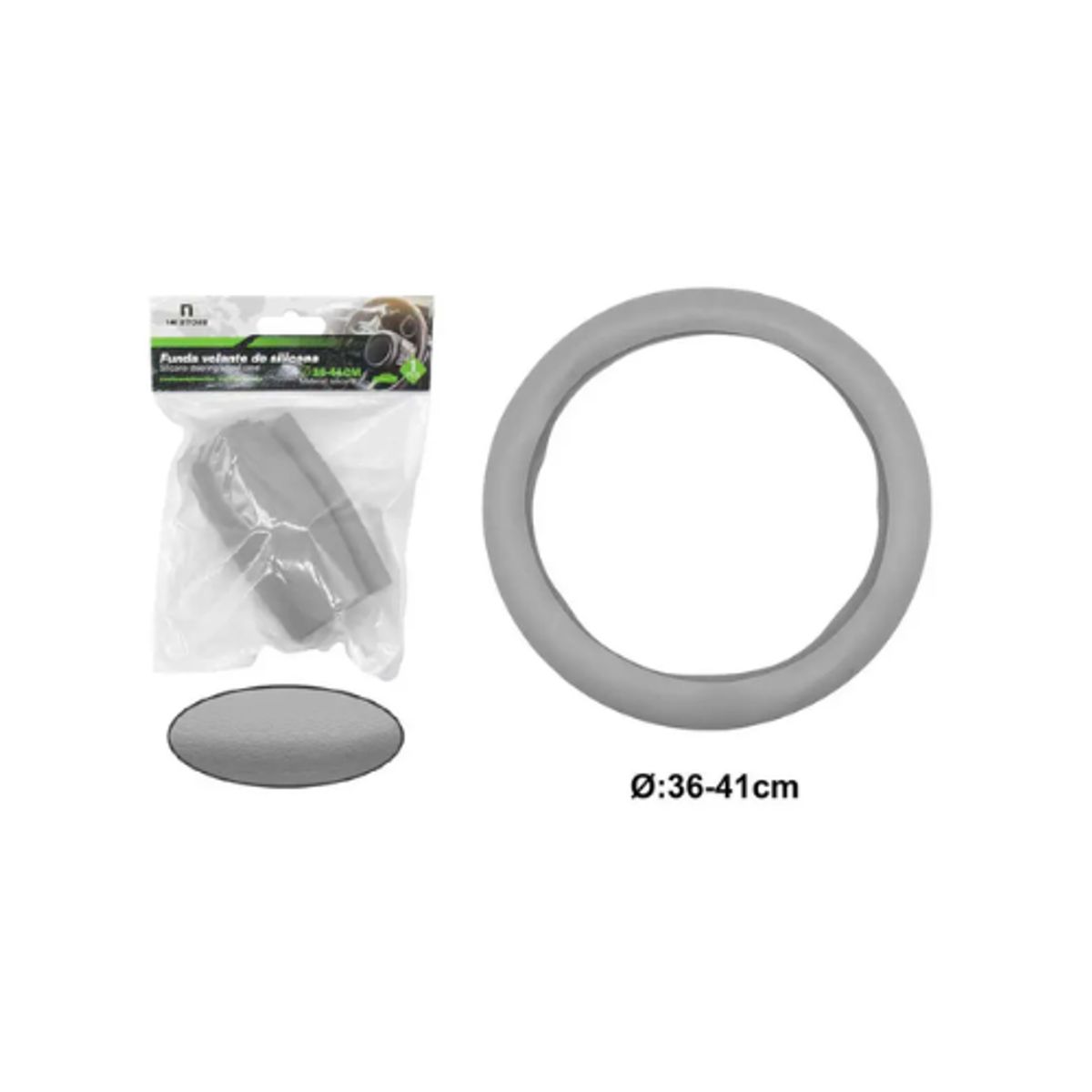 GENERICO - FUNDA PARA VOLANTE DE SILICONA UNIVERSAL ANTIDESLIZANTE Y LAVABLE 36-41CM