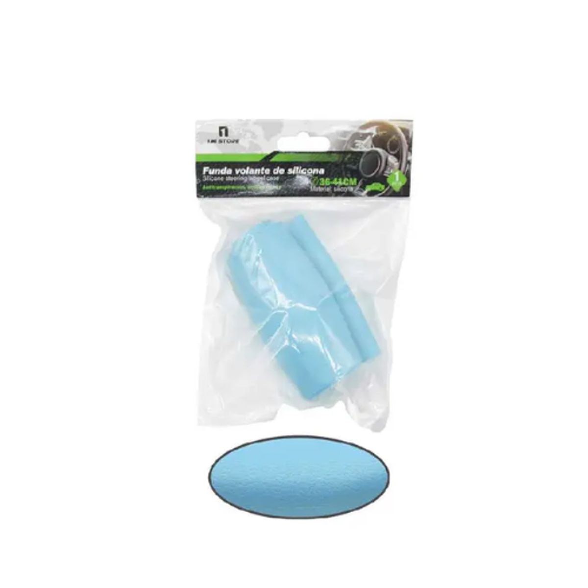 GENERICO - FUNDA PARA VOLANTE DE SILICONA UNIVERSAL ANTIDESLIZANTE Y LAVABLE 36-41CM