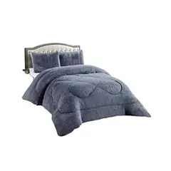 GENERICO - CUBRECAMA CHIPORRO PELUDO KING-SUPER KING GRIS 250X270