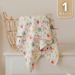 JUMP KIDS - Manta Muselina 70x 70 CM Bebé Niña Multiuso 100% Algodón Colores Surtidos