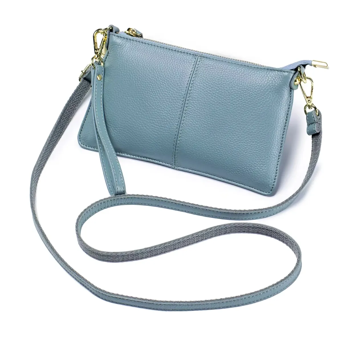 ITERLEVE - Cartera Bandolera Para Mujer De Cuero Pequeña Rectangular