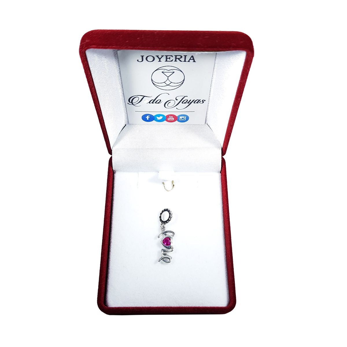 TODOJOYAS - Charm Dije Plata 925 Love Corazon