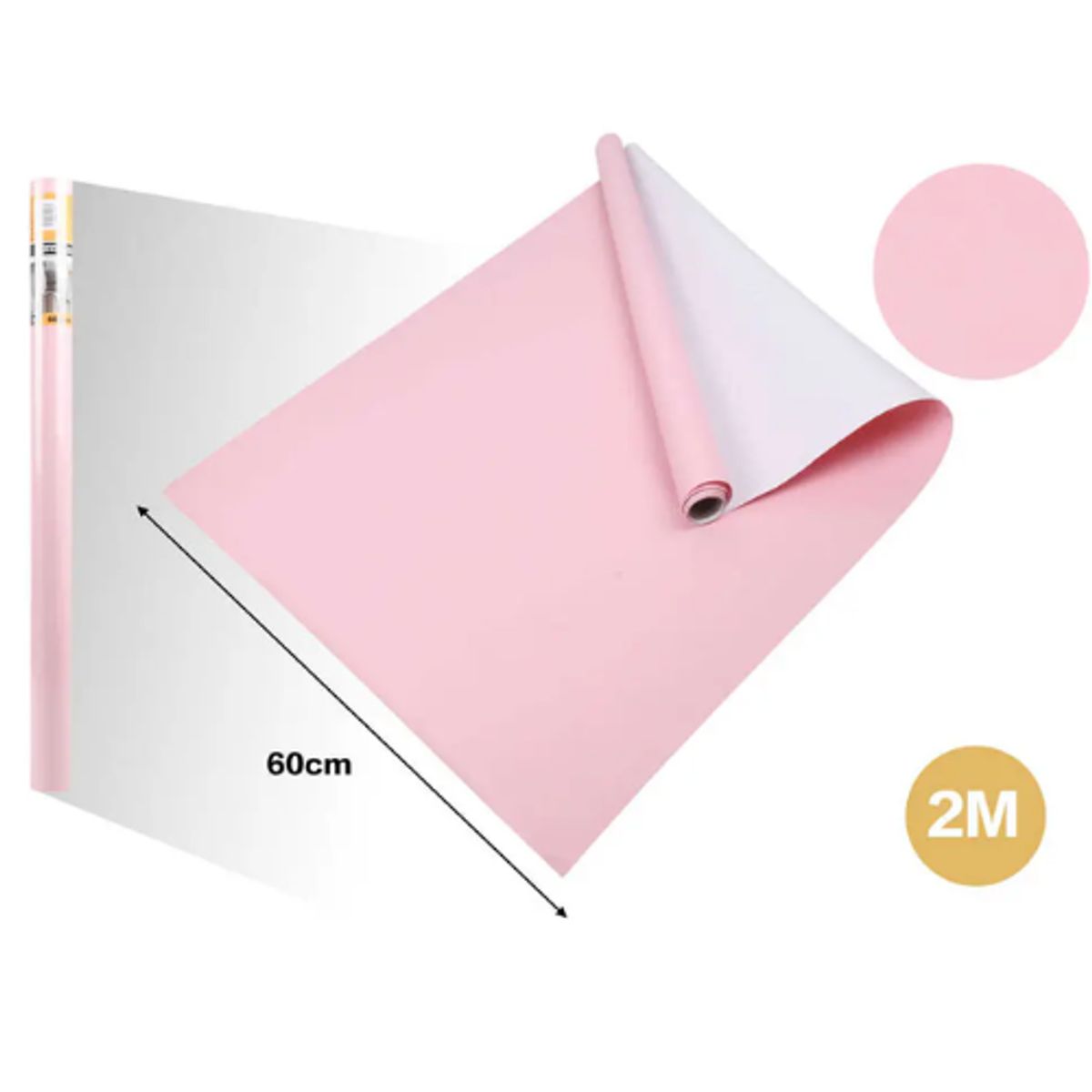 GENERICO - Papel Adhesivo Impermeable 2m x 60cm - Ideal Cocina y Baño