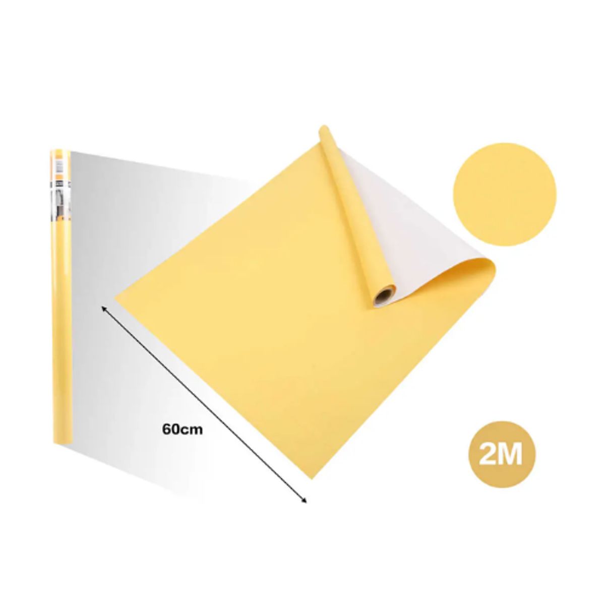 GENERICO - Papel Adhesivo Impermeable 2m x 60cm - Ideal Cocina y Baño