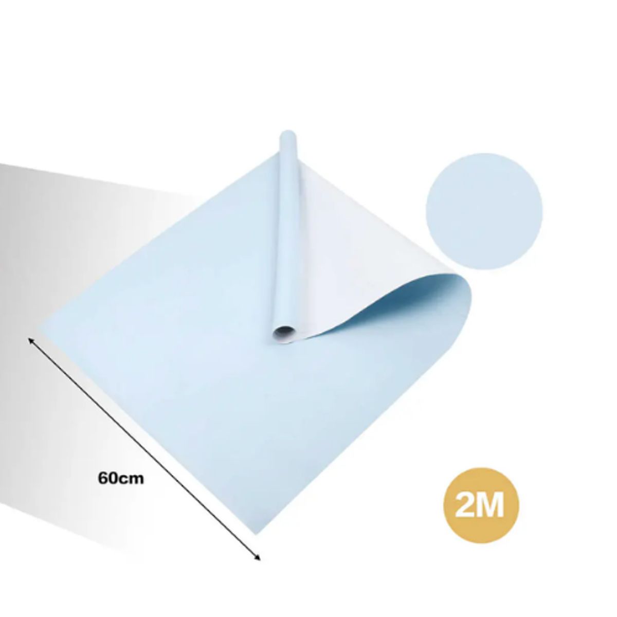 GENERICO - Papel Adhesivo Impermeable 2m x 60cm - Ideal Cocina y Baño