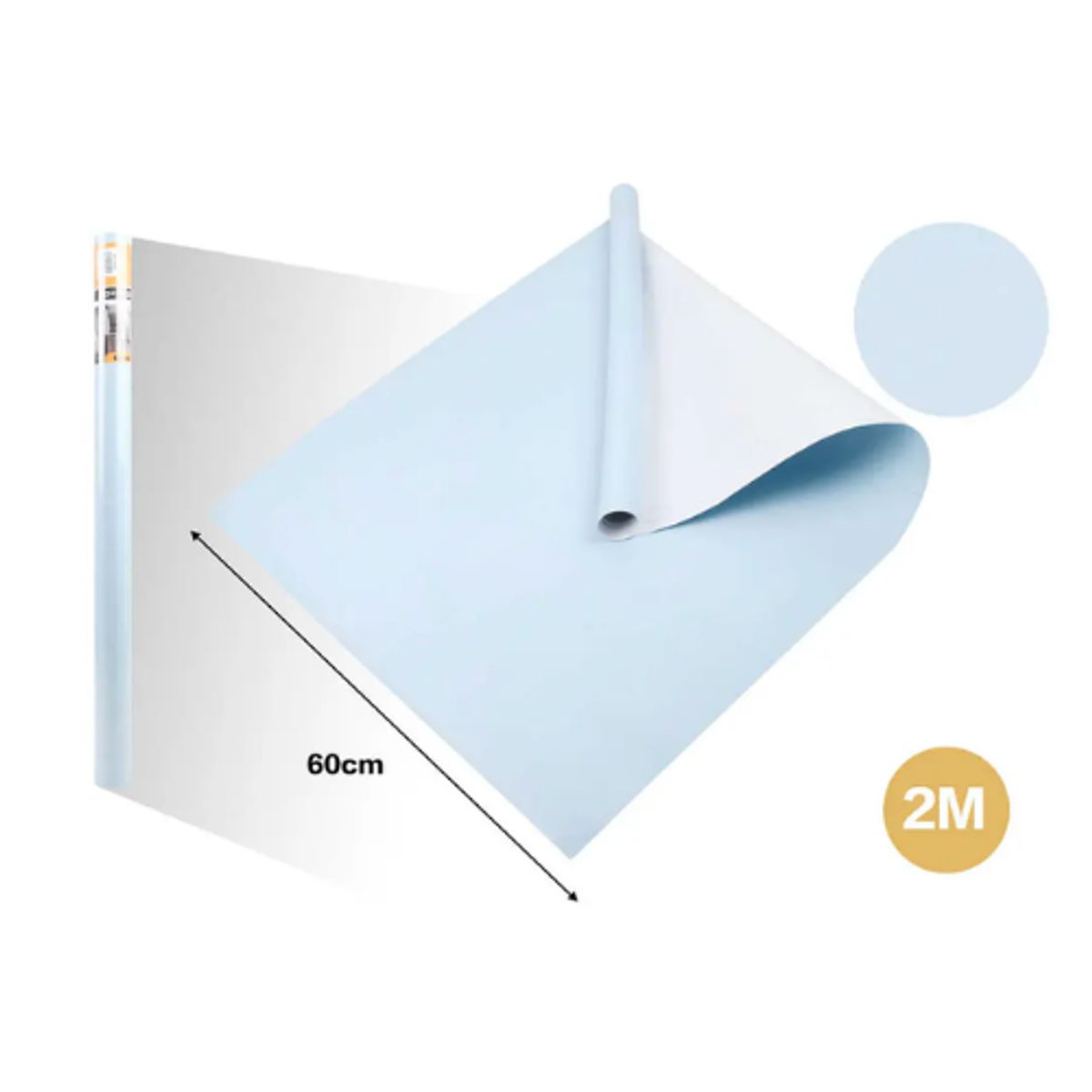 GENERICO - Papel Adhesivo Impermeable 2m x 60cm - Ideal Cocina y Baño
