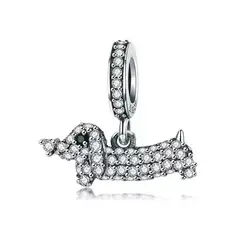 TODOJOYAS - Charm Dije Plata 925 Mini Perro Dachshund
