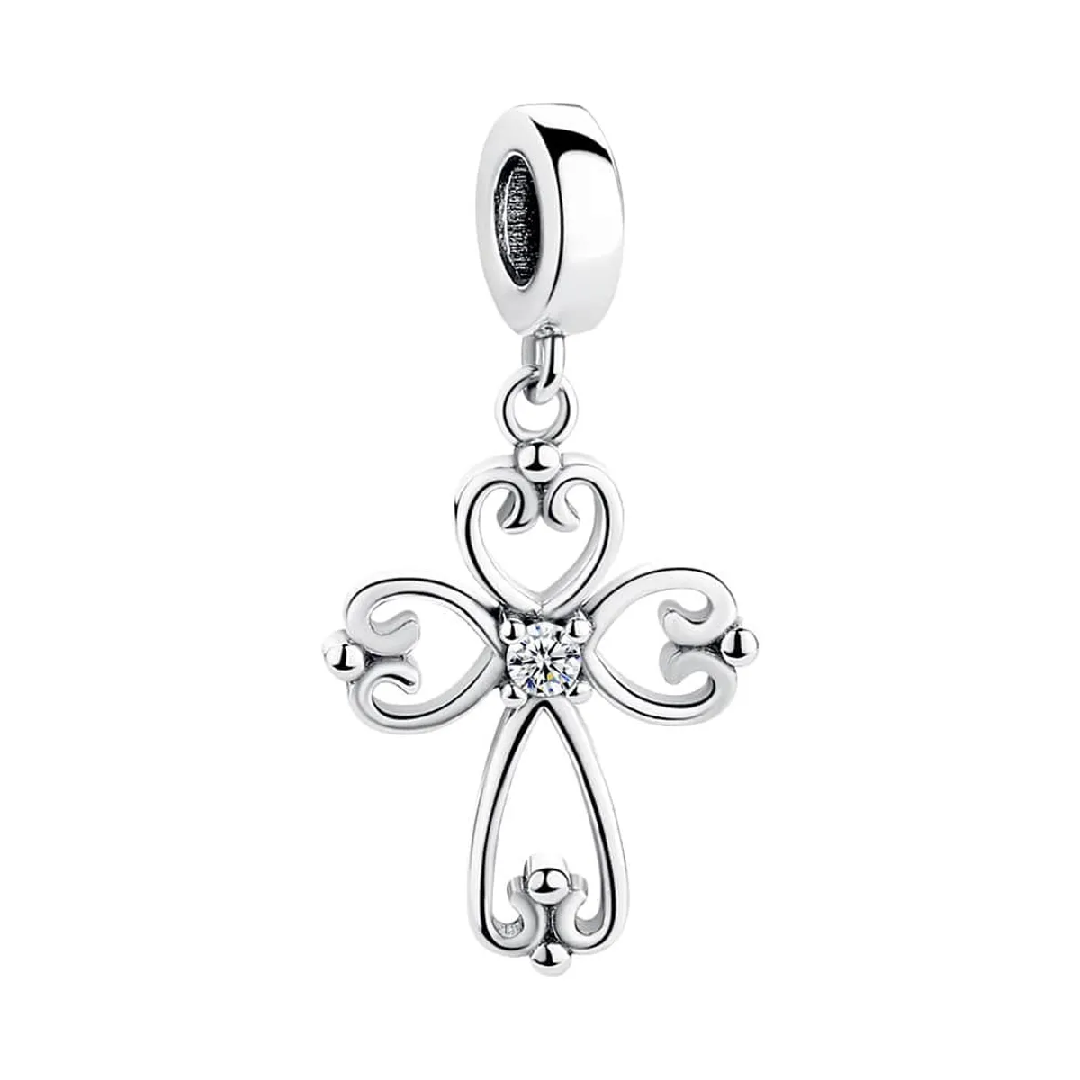 TODOJOYAS - Charm Dije Plata 925 Cruz Elegante