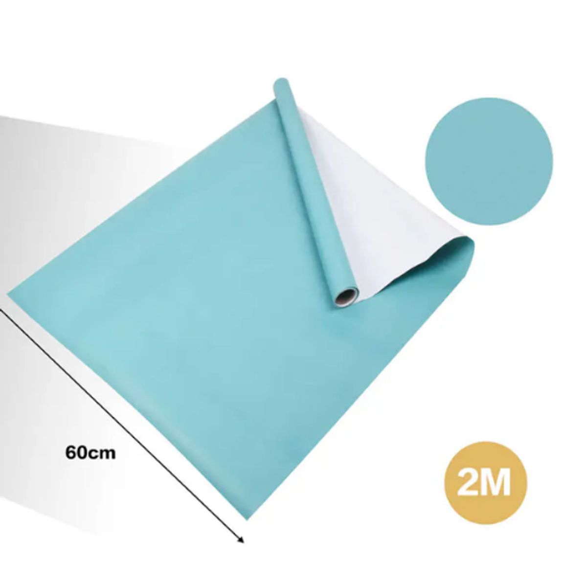 GENERICO - Papel Adhesivo Impermeable 2m x 60cm - Ideal Cocina y Baño