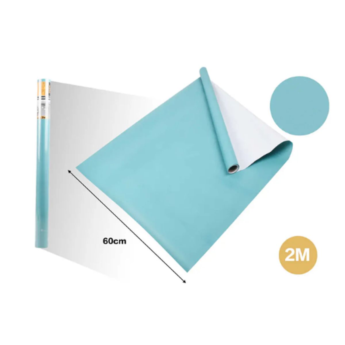 GENERICO - Papel Adhesivo Impermeable 2m x 60cm - Ideal Cocina y Baño