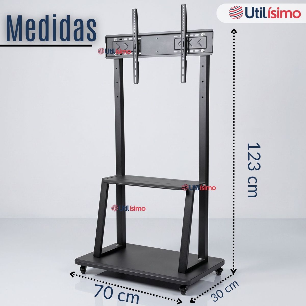 LINE - Soporte Base TV Móvil Con Ruedas 32 a 55 pulgadas  55kg Soporte Portátil 32¨40¨42¨ 43¨ 49¨ 50¨ 55¨