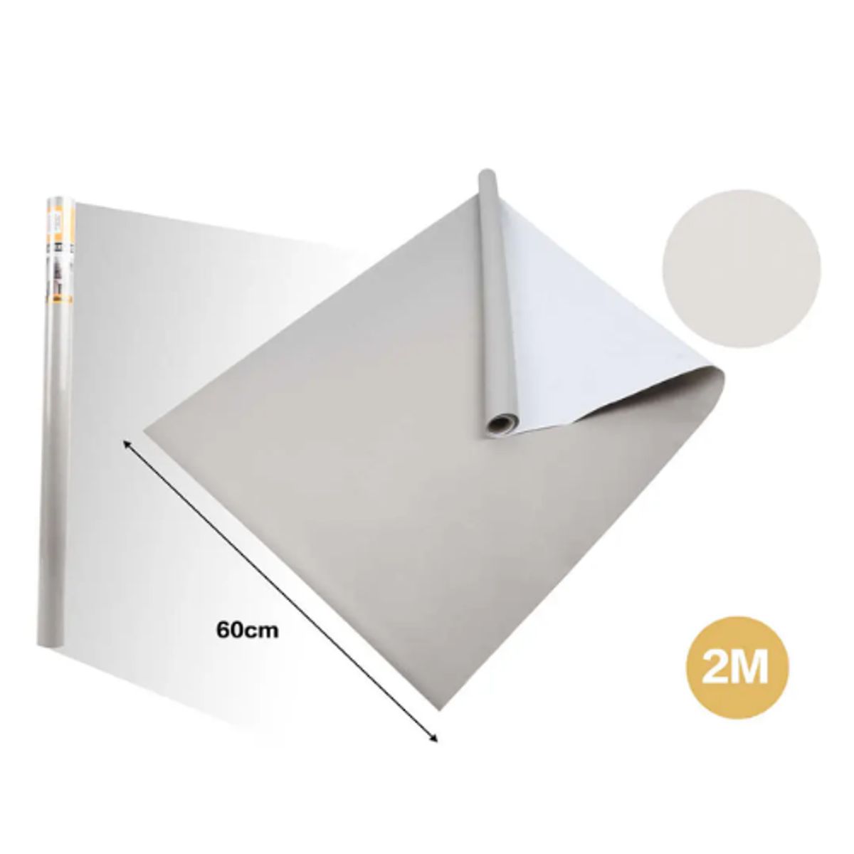 GENERICO - Papel Adhesivo Impermeable 2m x 60cm - Ideal Cocina y Baño