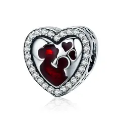 TODOJOYAS - Charm Dije Plata 925 Corazon Mama Hijo
