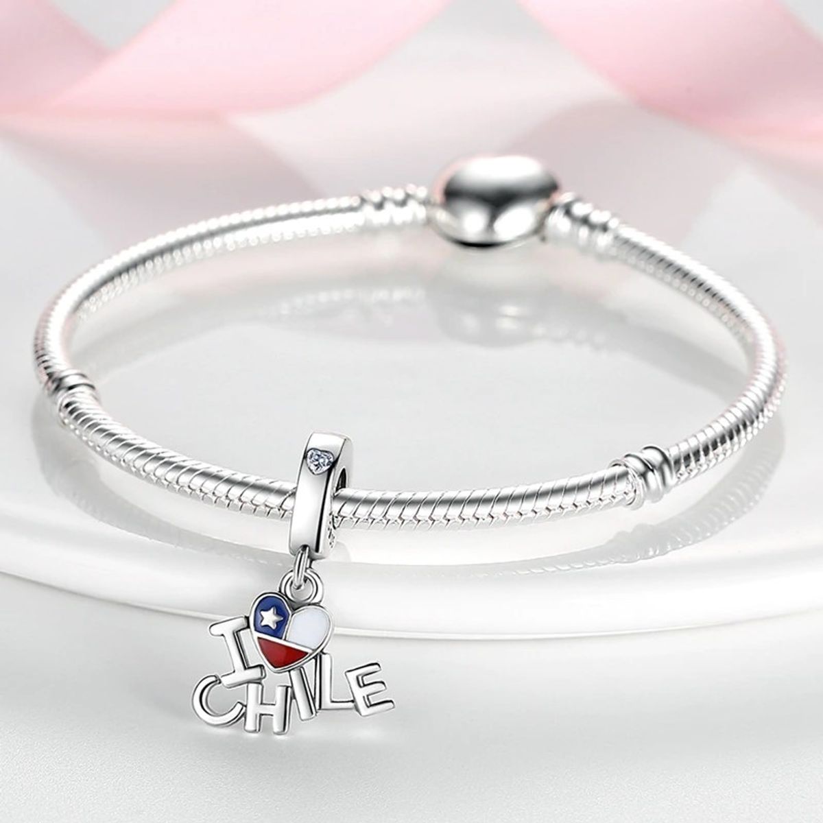 TODOJOYAS - Charm Dije Plata 925 Amo a Chile