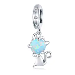 TODOJOYAS - Charm Dije Plata 925 Gato Opalo
