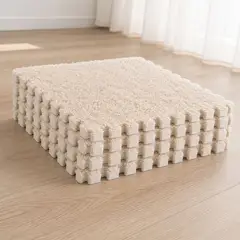GENERICO - Pack De 10 Alfombras De Goma Eva Para Piso 30x30cm Color Beige