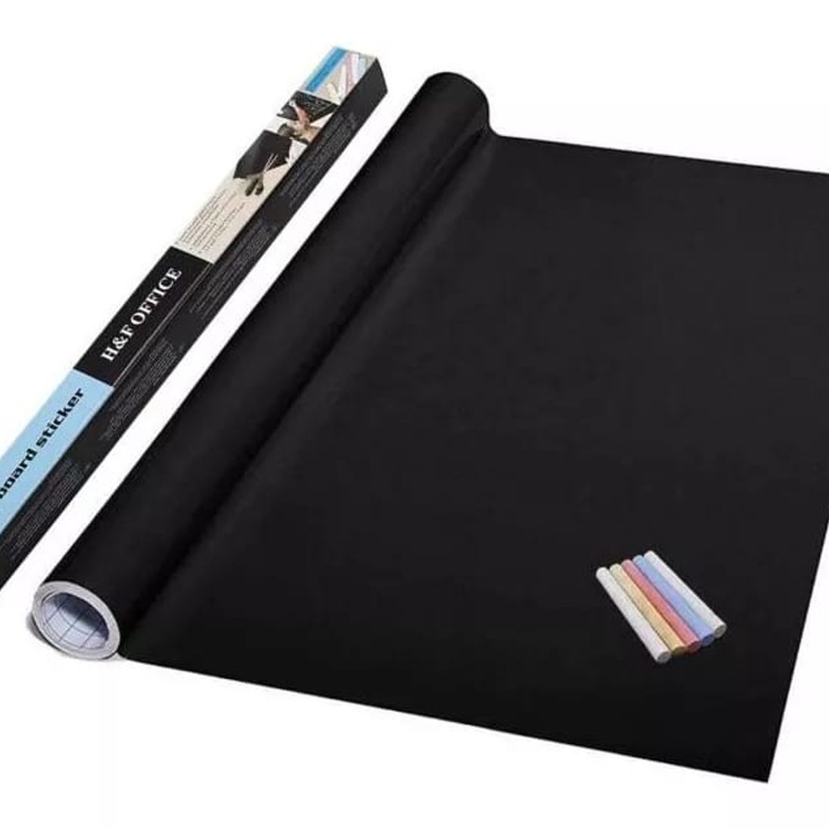 GENERICO - Pizarra Pizarron Adhesivo Negro Vinilo Vinyl Pared Tiza