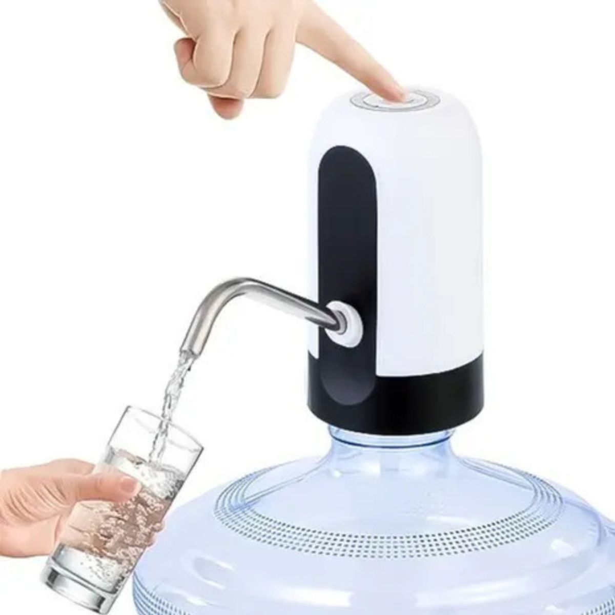 TASBEL - Dispensador De Agua Recargable Para Botellones Color Blanco compacto USB