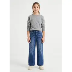 KIBOU - Jeans Niña Recto Con Brillos Pedrería Moda Urbana Denim