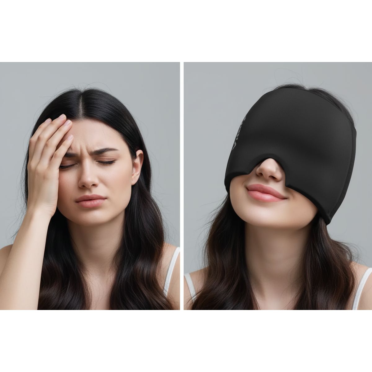 GENERICO - Gorro Gel Frío 360° Alivia Migraña, Dolor De Cabeza Y Estrés