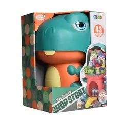 GENERICO - Maleta Dinosaurio Supermercado Juguete Manual 43 Piezas