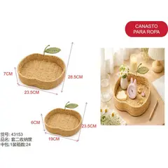 GENERICO - Canasto (MANZANA - 2 - 7CM*23.5CM*28.5CM) 43153