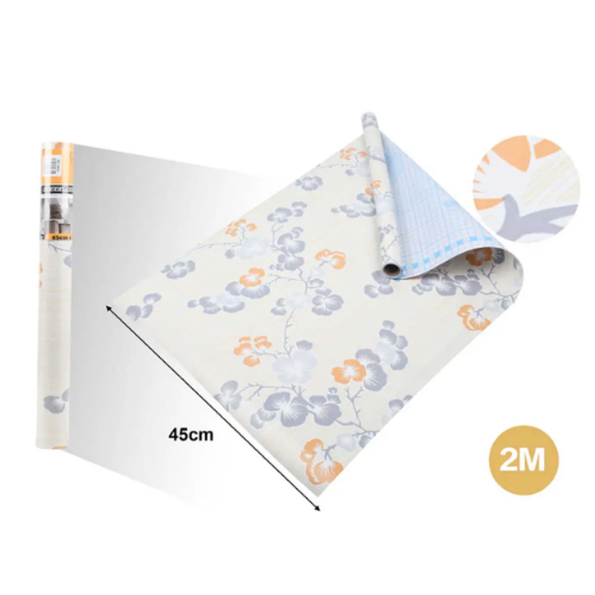 GENERICO - Papel Adhesivo DECOMURAL 2mx45cm - Ideal Cocina y Baño
